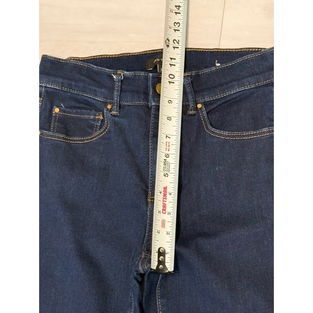 Ann Taylor Jeans Womens 0 Slim Fit Boot Cut Stretch Mid Rise Blue Dark Wash - Picture 8 of 10